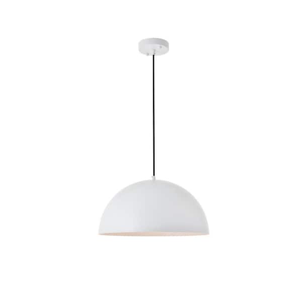 Unbranded Timeless Home 15.7 in. 1-Light White Pendant Light, Bulbs Not Included