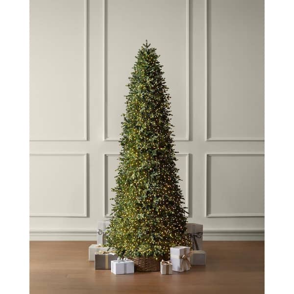12 ft. Elegant Twinkling Grand Fir LED Pre-Lit Artificial Christmas Tree with Timer