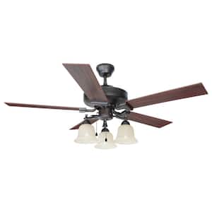 Ironwood 52 in. Brushed Bronze Ceiling Fan with Light Kit
