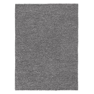Olea Bubble Texture Grey 6 ft. x 9 ft. 100% Wool Area Rug