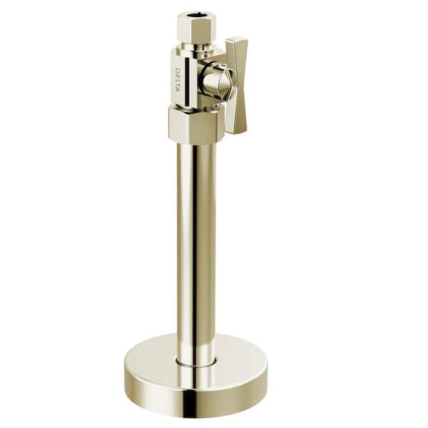 7.56 in. L Polished Nickel Straight Supply Stop Valve