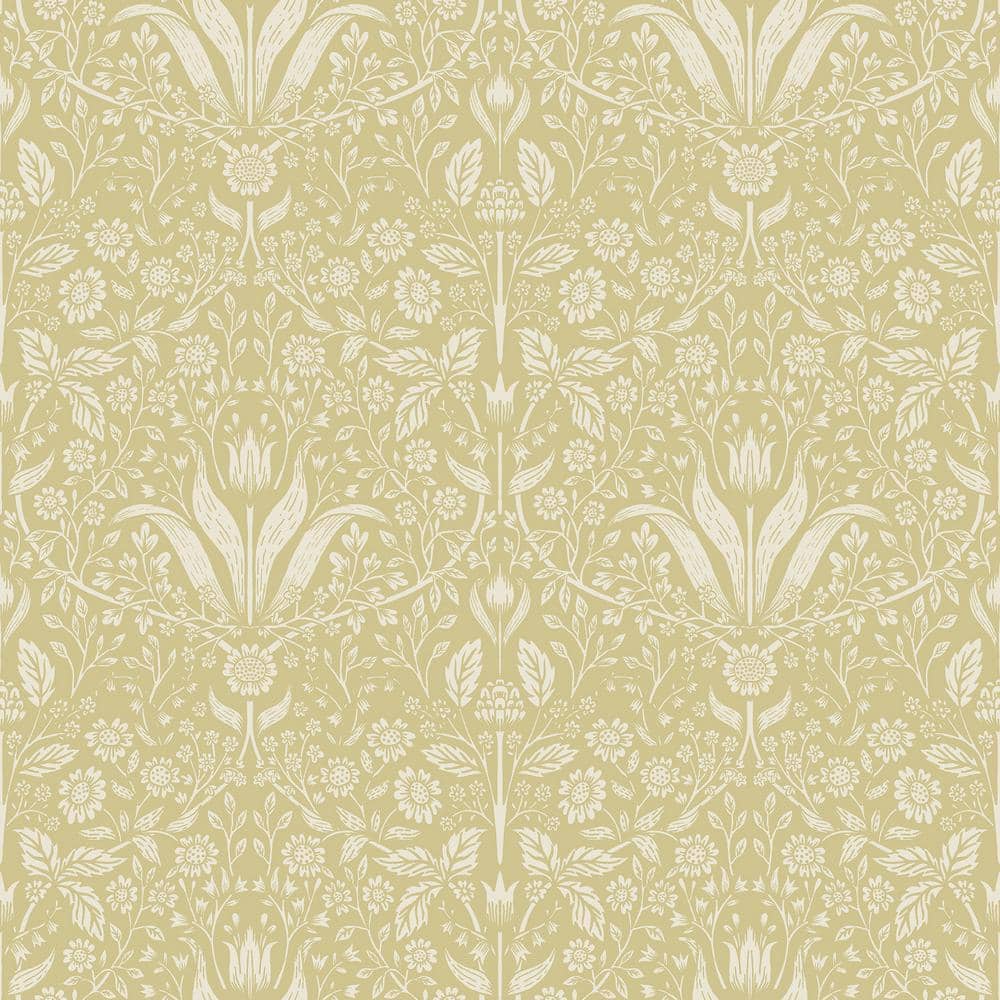 Mara Yellow Floral Non-Woven Wallpaper Roll
