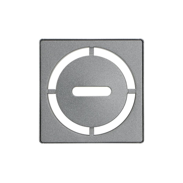 Kerdi-Drain 4 in. Pewter Pure Drain Grate Floor Drain Installation Kit Accessory