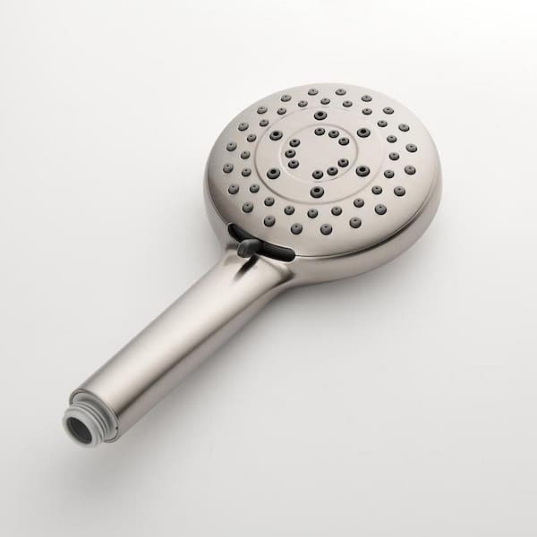 1-spray 11.8 in. Wall Mount Dual Fixed and Handheld Shower Head 2.5 GPM with Slide Bar, Body-Sprays in Brushed Nickel
