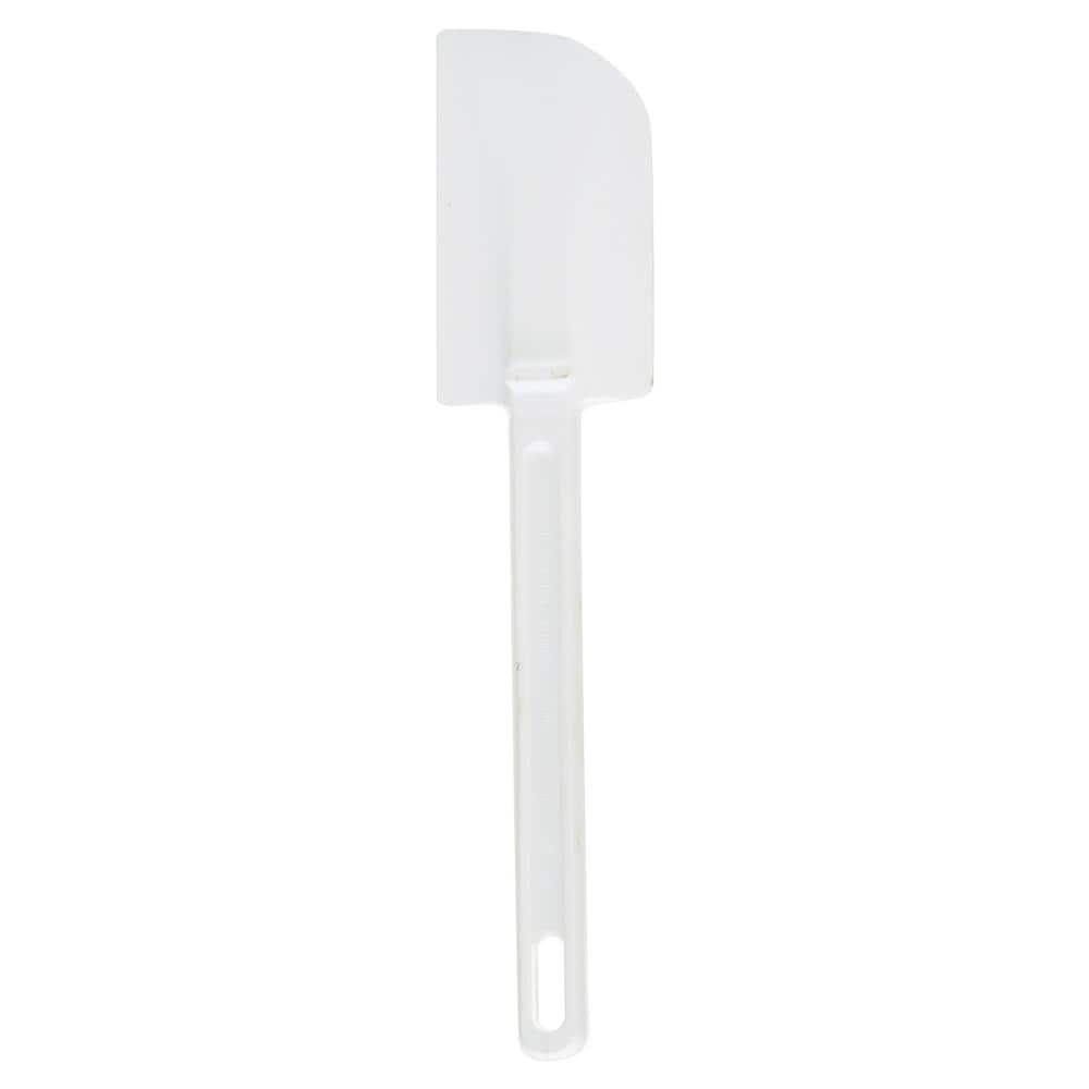 White 9.5-inch Silicone Cook's Scraper with Seamless Handle