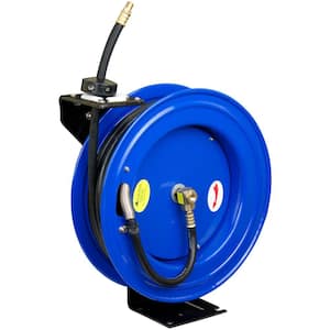 Freeman 1/4 in. x 65 ft. Compact Retractable Air Hose Reel with Fittings P1465CHR