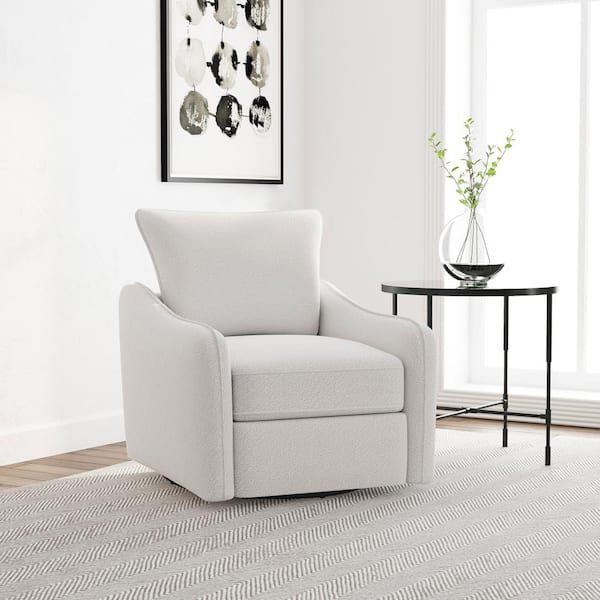 Coaster Madia Vanilla Boulce Fabric Slope Arm Swivel Glider Chair