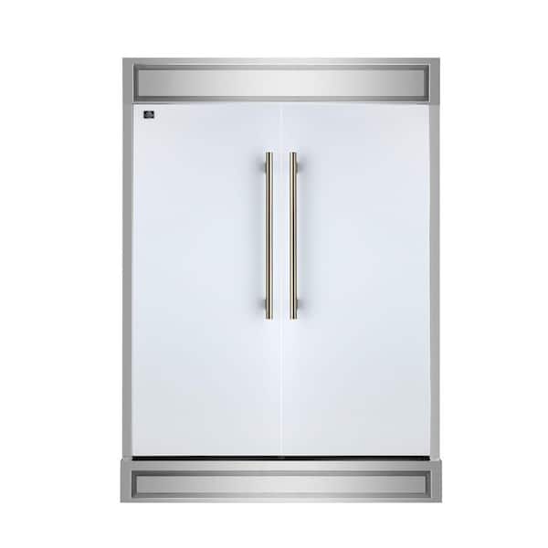 White - No Dispenser - Side by Side Refrigerators - The Home Depot
