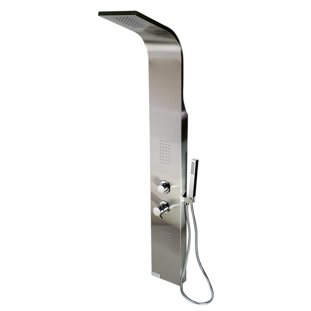 59'' Brushed Stainless Steel Shower Panel with Body Sprays