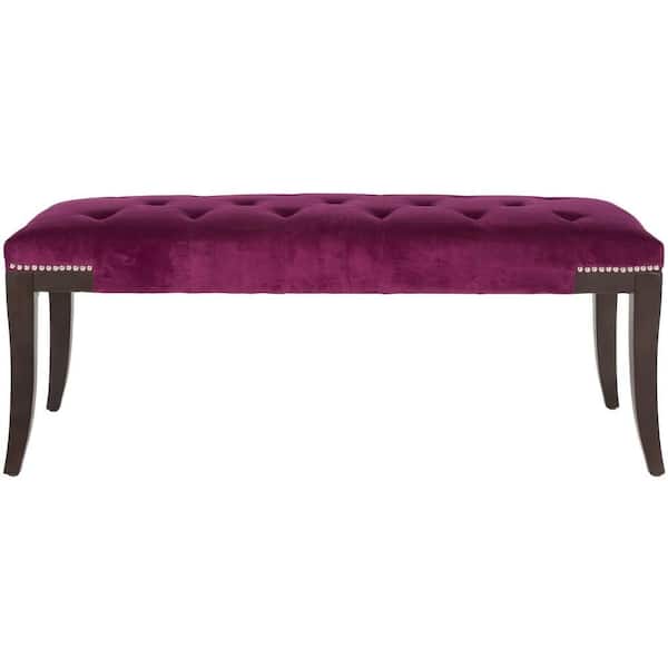 SAFAVIEH Gibbons Purple Upholstered Entryway Bench