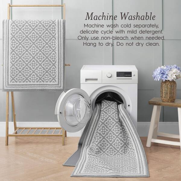 Laura Ashley Isla 2-Tone Light Gray/Ivory x Tufted