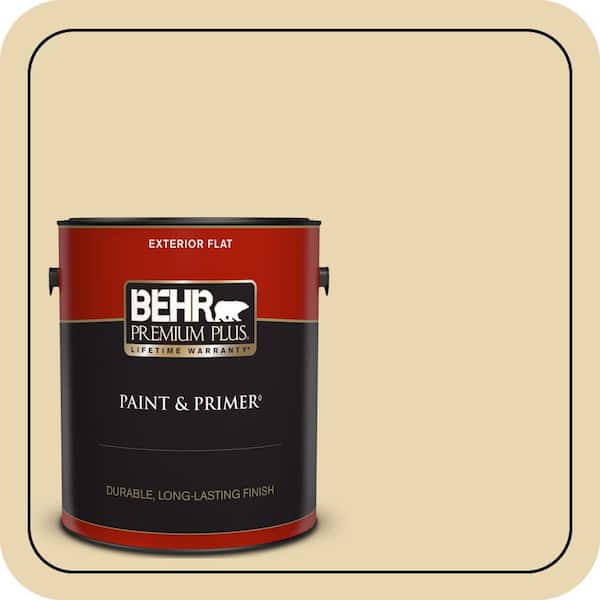 BEHR PREMIUM PLUS 1 gal. #PPF-13 Sunning Deck Flat Exterior Paint & Primer