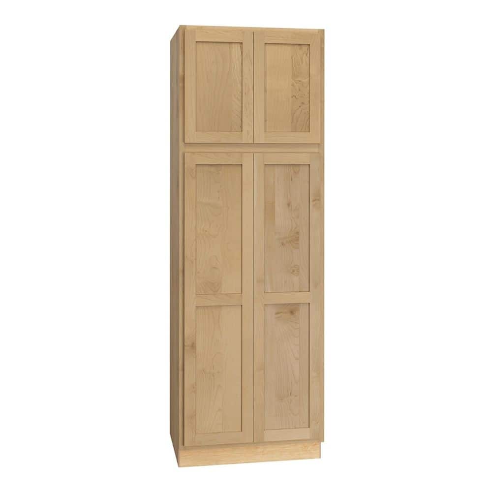 Quick Ship Cottage 30 in. W x 24 in. D x 90 in. H Assembled Plywood Pantry Kitchen Cabinet in Canopy Partial Overlay