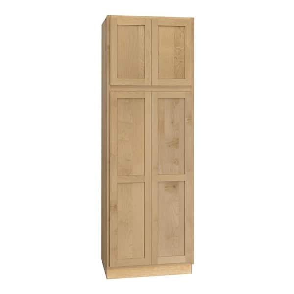 Quick Ship Cottage 30 in. W x 24 in. D x 90 in. H Assembled Plywood Pantry Kitchen Cabinet in Canopy Partial Overlay