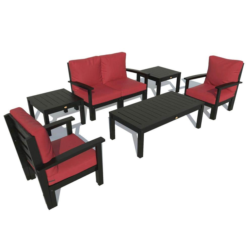 Highwood 6Piece Plastic Outdoor Loveseat, Set of Chairs, Conversation