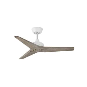 Chisel 44 in. Indoor/Outdoor Matte White Ceiling Fan with Wall Switch