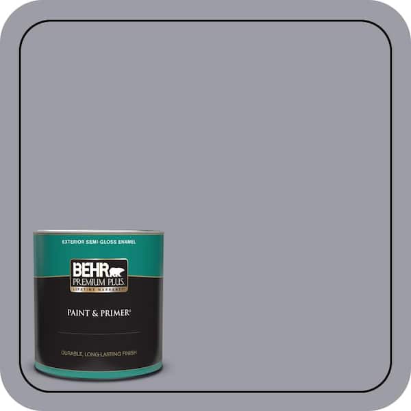 BEHR PREMIUM PLUS 1 qt. #BNC-09 Heather Gray Semi-Gloss Enamel Exterior Paint & Primer