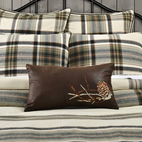 Five Queens Court Daniel Plaid Square Decorative Pillow, 18 x 18