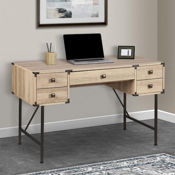 light oak writing bureau