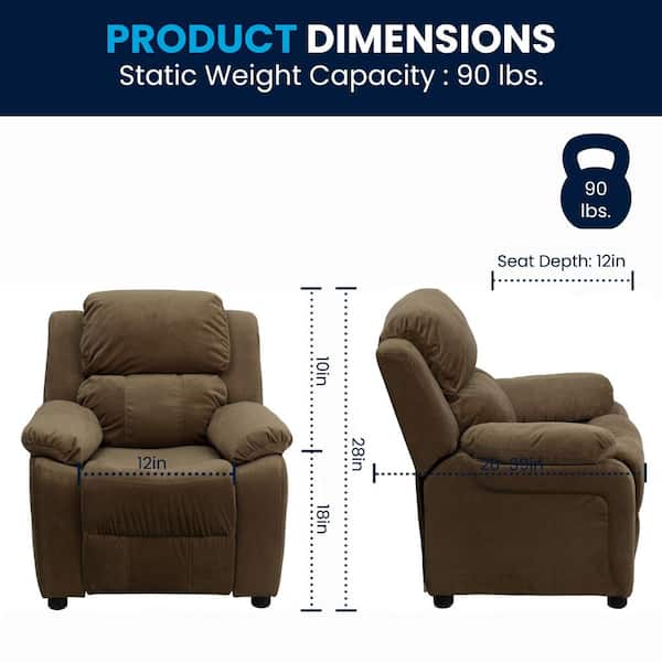 Flash Furniture 18-in Brown Upholstered Kids Accent Chair Flash Furniture 18-in Brown Upholstered Kids Accent Chair