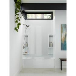 Delta Galiant 60 in. W x 80 in. H Five Piece Glue Up Composite Bathtub or Shower Surrounds in High Gloss White