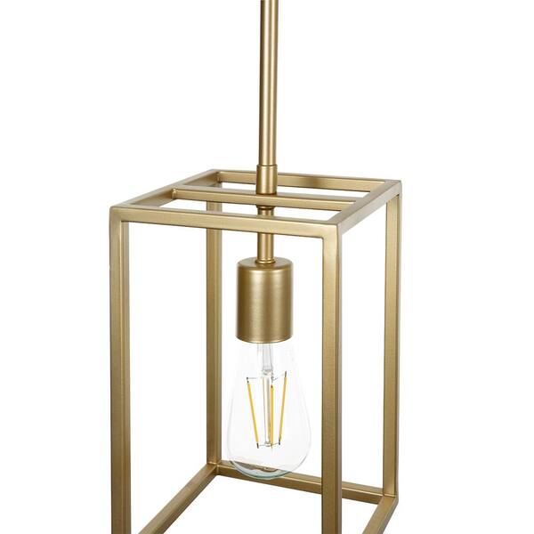 antique brass cage pendant light