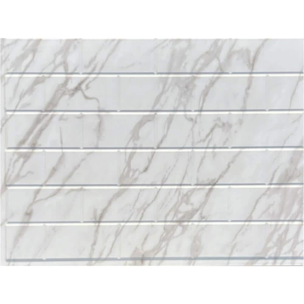 Marble Subway Tile PVC Tub and Shower Wall Panels