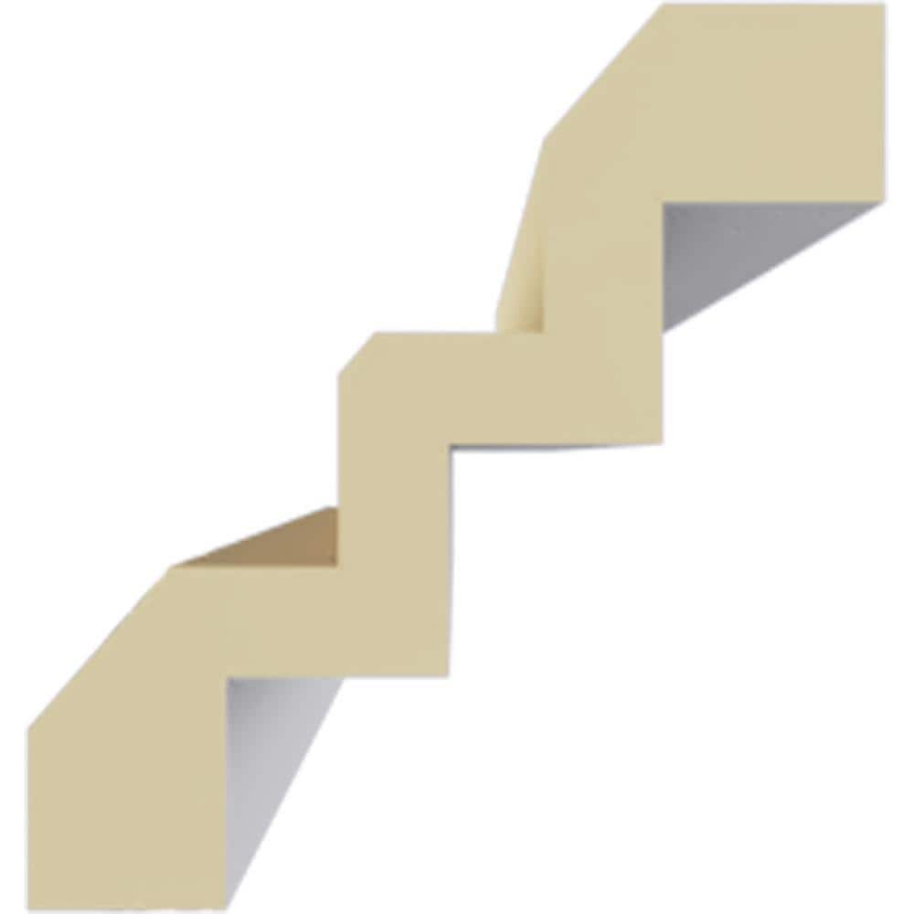 Eris Step Polyurethane Crown Moulding, 94.5 in, Primed White