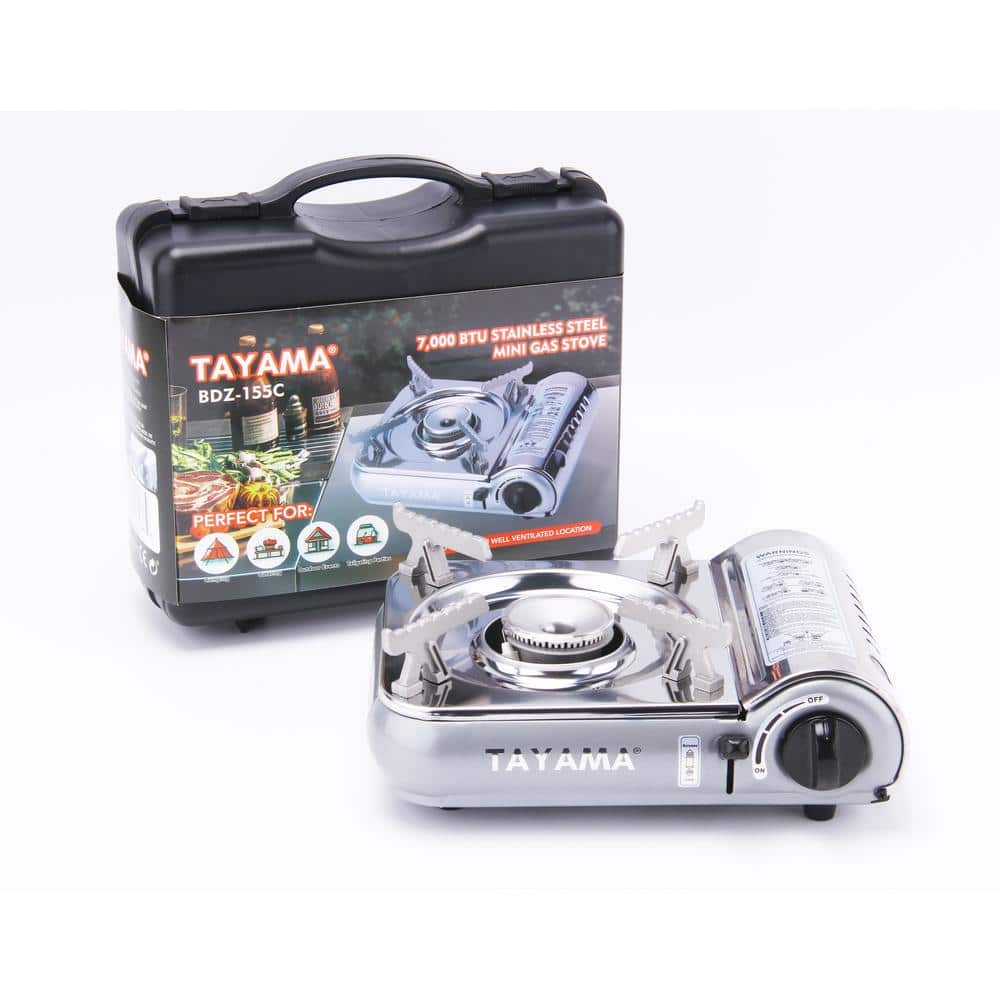 7,000 BTU Stainless Steel Single Burner Portable Gas Stove