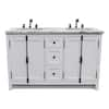 Bellaterra Home Plantation 55 in. W x 22 in. D Double Bath Vanity in ...