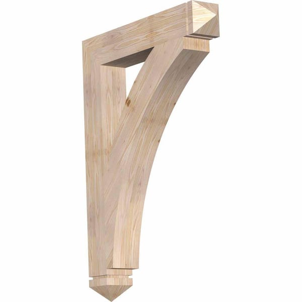 Ekena Millwork 5.5 in. x 48 in. x 36 in. Douglas Fir Thorton Arts and Crafts Smooth Bracket