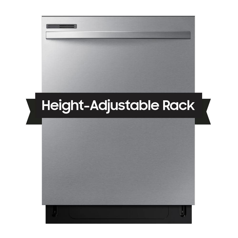 Samsung Fingerprint Resistant 53 dBA Dishwasher with Adjustable Rack in Stainless Steel, Silver