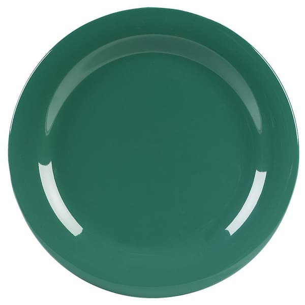 Carlisle 10.5 in. Diameter Melamine Narrow Rim Dinner Plate in Green (Case of 12)
