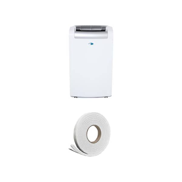 10,000 BTU Portable Air Conditioner (500 Sq. Ft.) and 3/4 in. x 7/16 in. x 10 ft. Weatherstrip Tape Combo