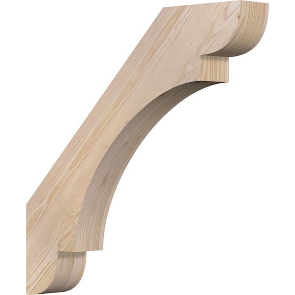 Ekena Millwork 3 1/2"W x 24"D x 24"H Olympic Smooth Knee Brace, Douglas Fir