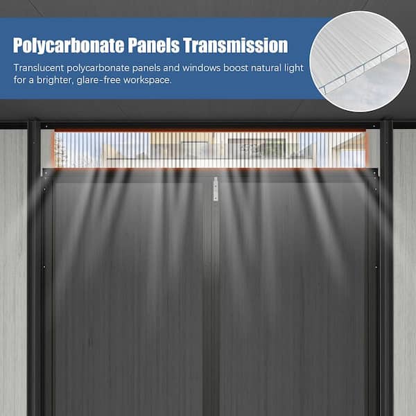 6.2 ft. x 9.3 ft. Resin Outdoor Storage W/Louvered Vent, Lockable