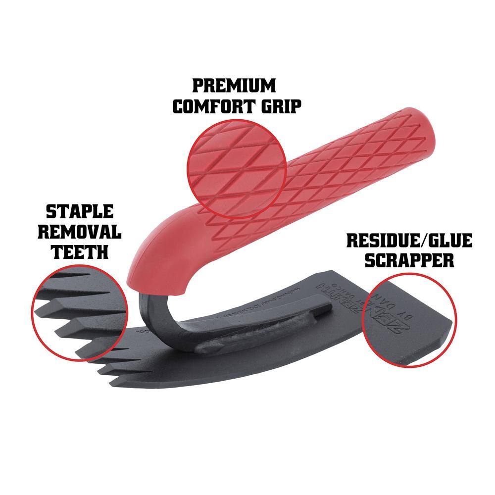 Red and Black Steel Carpet Staple Puller Hand Tool