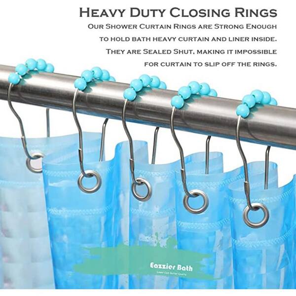 Dyiom Metal Shower Curtain Rings/Hook, in Multi-Colored B0B7VYK1L2 - The  Home Depot