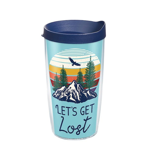 Tervis Lets Get Lost 16 oz. Clear Plastic Travel Mugs Double