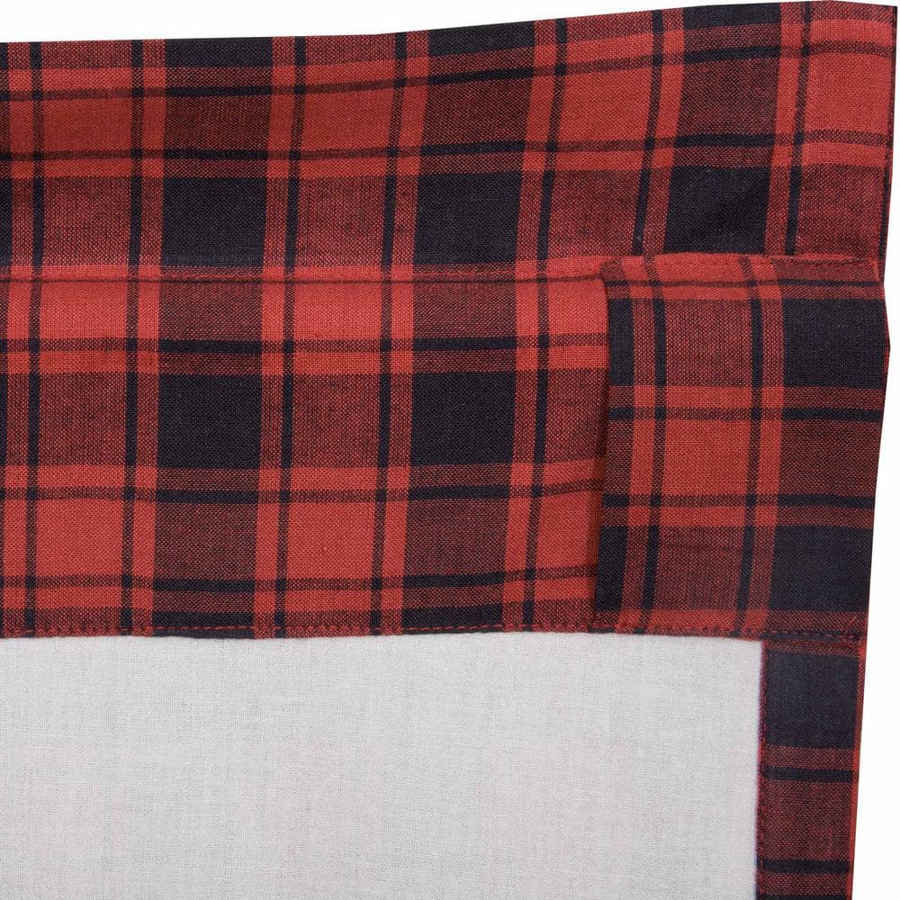 Cumberland Patchwork Red and Black Cotton Valance 16x72