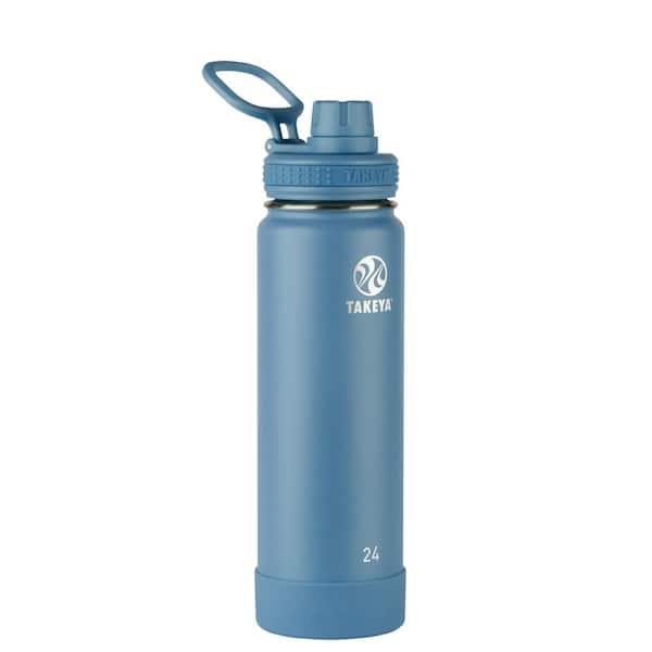 Takeya Actives 24 oz. Bluestone Insulated Stainless Steel Water Bottle with Spout Lid