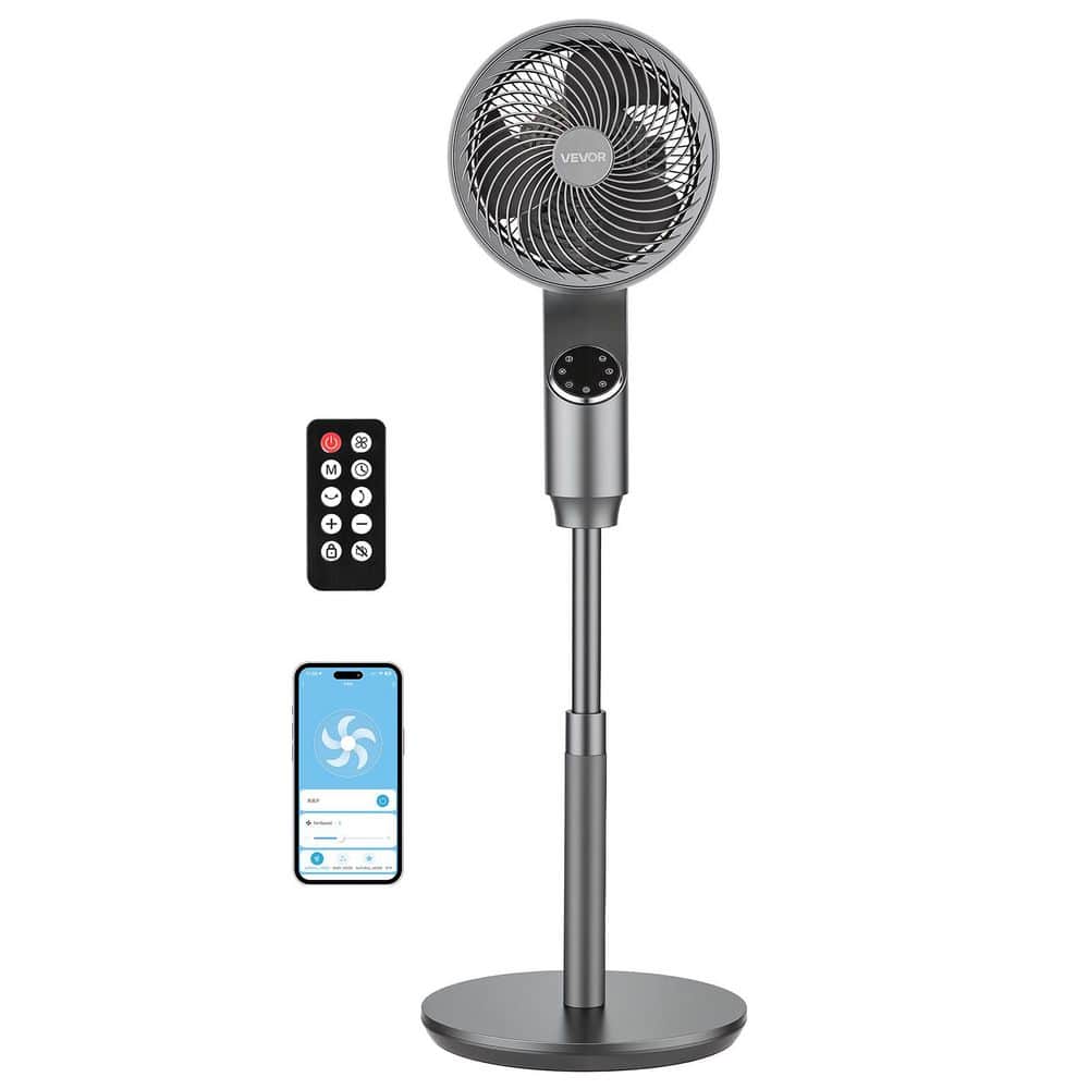 9-In. Pedestal Fan, 80° Oscillating Standing Floor Fan with Quite DC Motor, Remote Control, 9 Speeds & 4 Smart Modes price history on PriceWatchPro