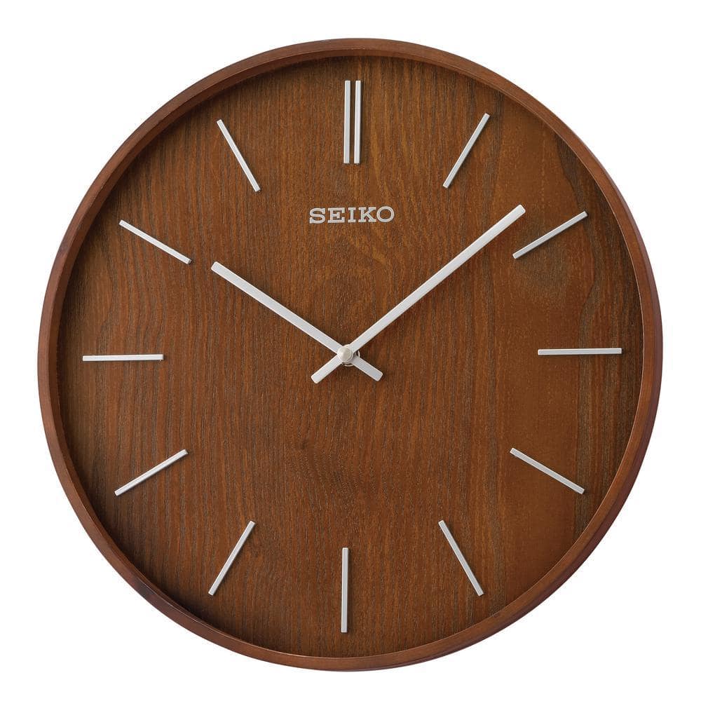 Seiko 13 in. Maddox Wall Clock QXA765BLH - The Home Depot