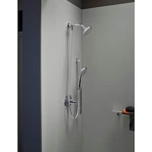 Awaken B110 24 in. 4-Spray Wall Mount Handheld Shower Head with 2.5 GPM in Vibrant Brushed Nickel