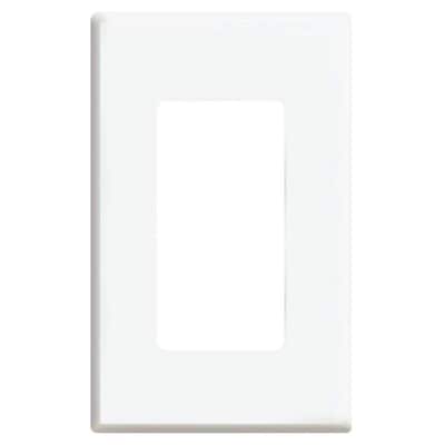 1-Gang White Decora/Rocker Polycarbonate Standard Screwless Wall Plate (1-Pack) 80301-W
