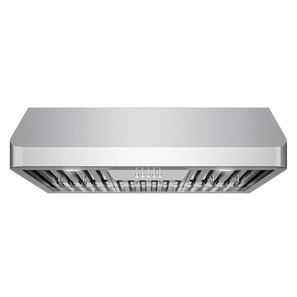 30 in. Haven Collection 500 CFM Ducted Under Cabinet Range Hood, Button Control, LED Lights, Stainless Steel