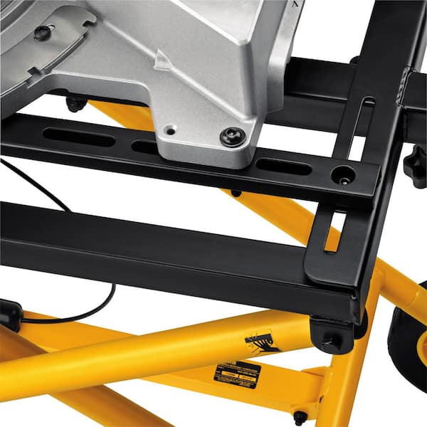 DEWALT - 15 Amp Corded 12 in. Double Bevel Sliding Compound Miter Saw with 32-1/2 in. x 60 in. Rolling Miter Saw Stand