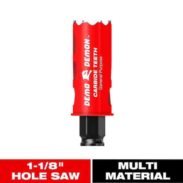 1-1/8 in. Carbide Hole Saw with 2-3/8 in. Cutting Depth