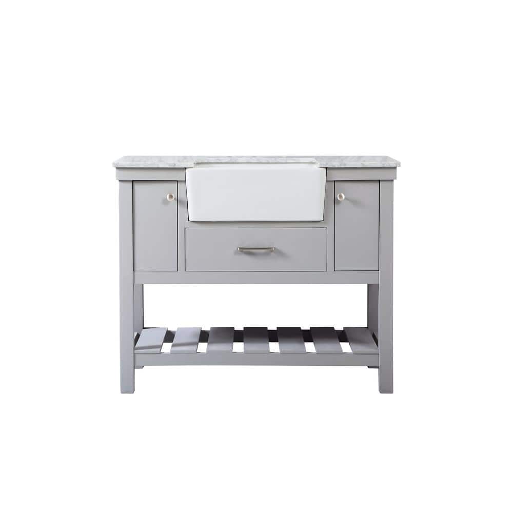 Timeless Home 42 in. W x 22 in. D x 34.13 in. H Single Bathroom Vanity Side