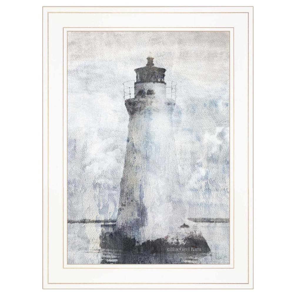 HomeRoots Charlie Lighthouse 1-Piece Framed Wall Art 19 in. x 15 in ...